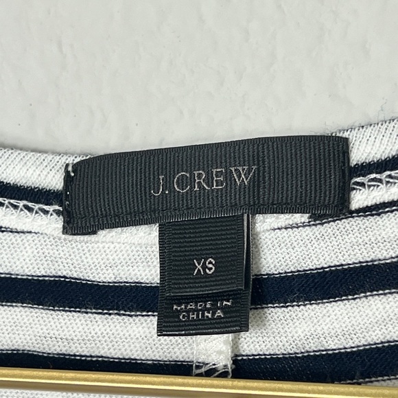 EUC J Crew Racerback Striped Tank Dress 100% Cotton Size XS Black Label - Picture 13 of 15